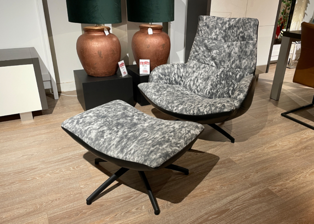 Draaifauteuil + hocker Rozali  | setprijs