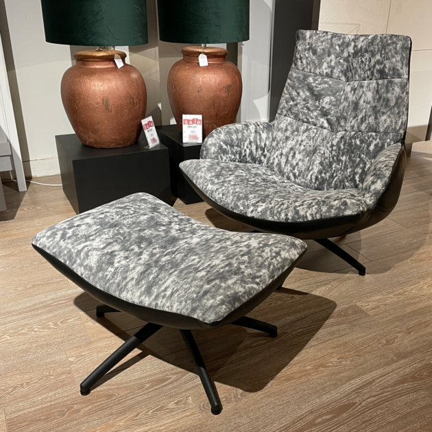 Draaifauteuil + hocker Rozali  | setprijs