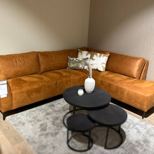 Opstelling Bjorn | 2,5-Li + hoek-otto Re in Microleder Bull Cognac