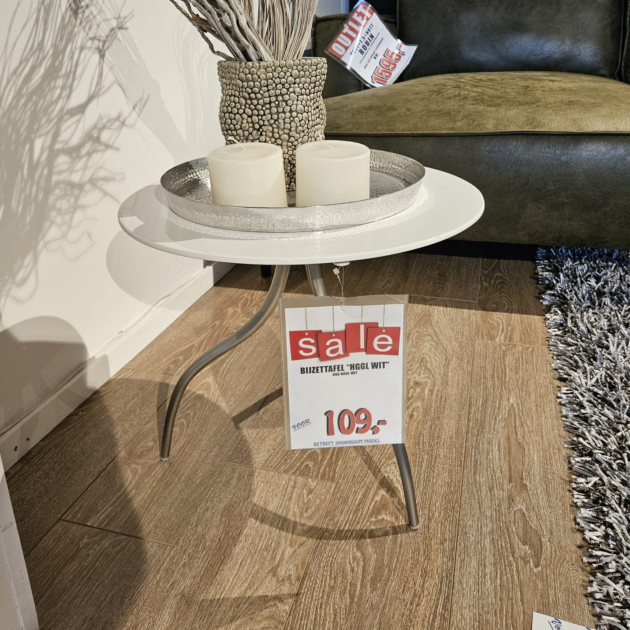 	bijzet tafel HGGL wit	
