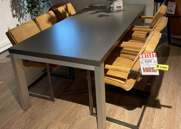 	set van 6 eetkamer stoelen	