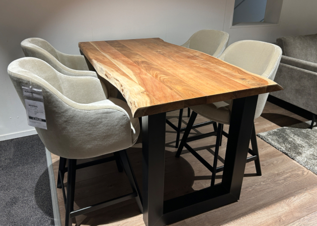 Bruuts bartafel Landon Live Edge U