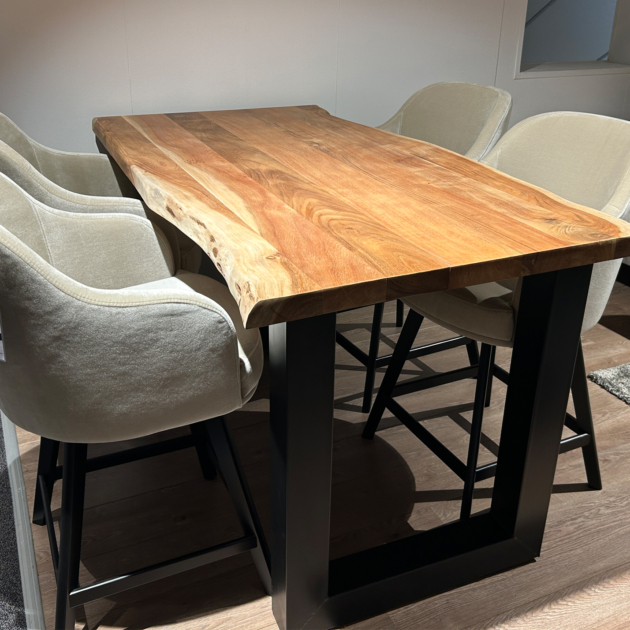 Bruuts bartafel Landon Live Edge U