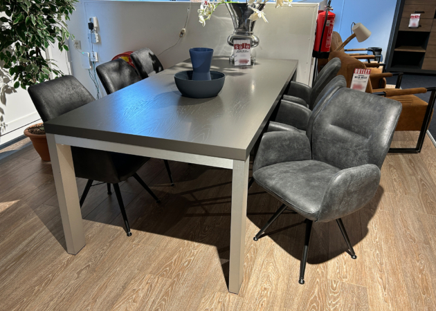 	Set van 6 eetstoelen Juul spider-Swivel + No-Scratch doppen	