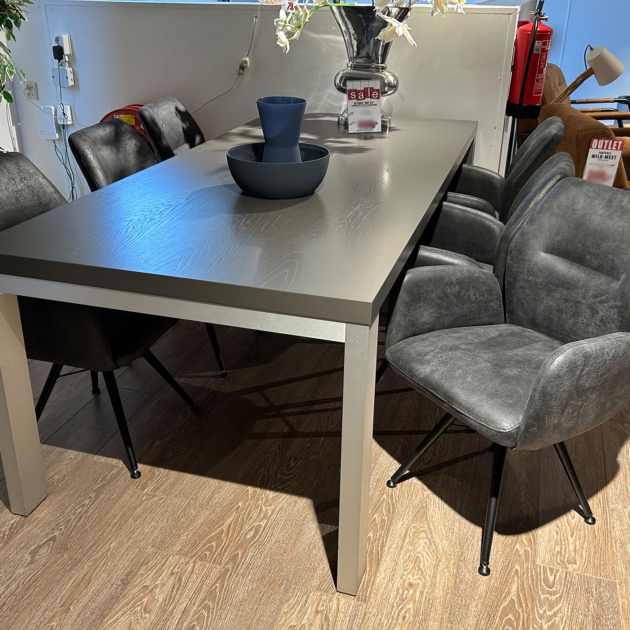 	Set van 6 eetstoelen Juul spider-Swivel + No-Scratch doppen	