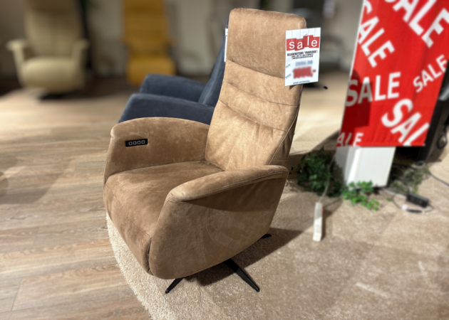 Relaxfauteuil Fabulous 5 large in Bull Almond 82 elektrisch op accu