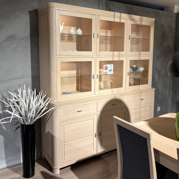 Faro buffetkast 3-drs eiken WWM + verlichting