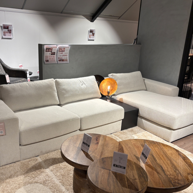 Carl lounge UrbanSofa mulberry linen + 1 block low