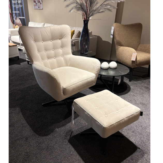 Flyn fauteuil + hocker UrbanSofa