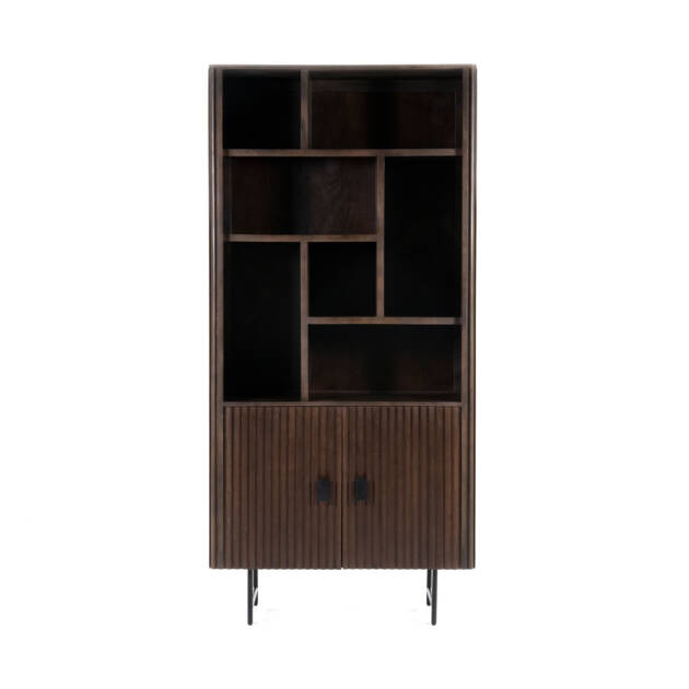 Remi boekenkast 2-drs 7-open-vak