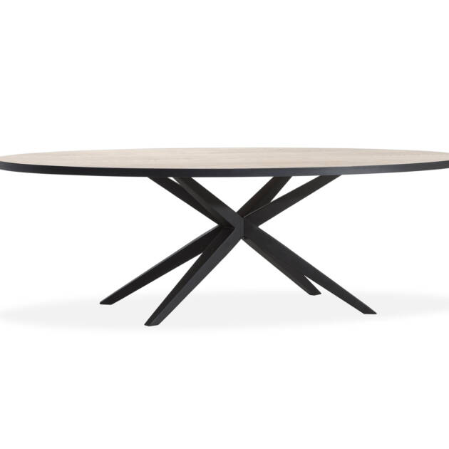 Sky ovale eettafel in Lamulux