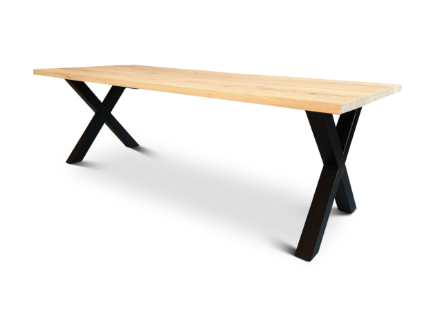 Dutch Oak Steel eettafelconcept boomstam