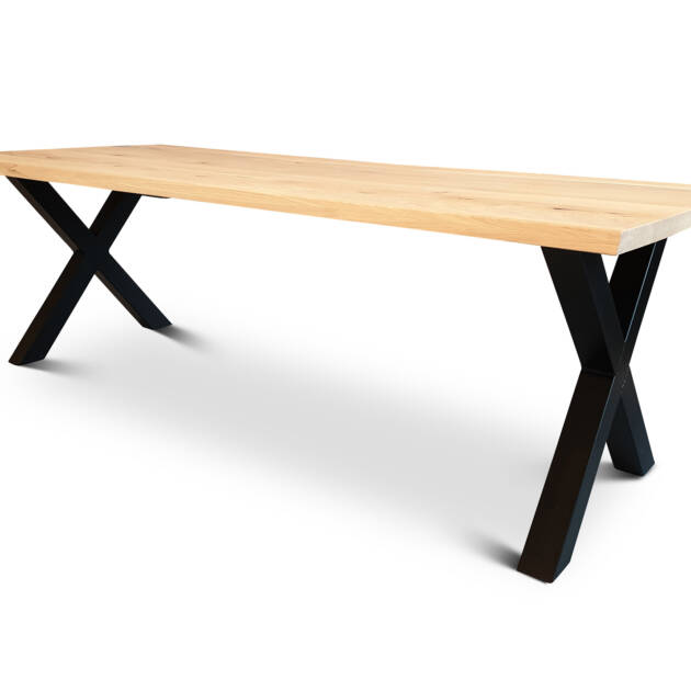 Dutch Oak Steel eettafelconcept boomstam