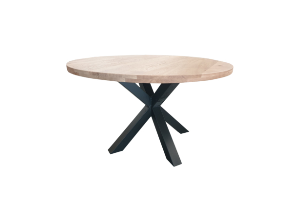 Dutch Oak Steel eettafelconcept rond