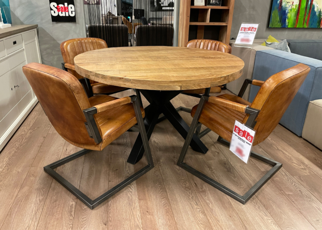	Eettafel Bodi rond 130 mango	