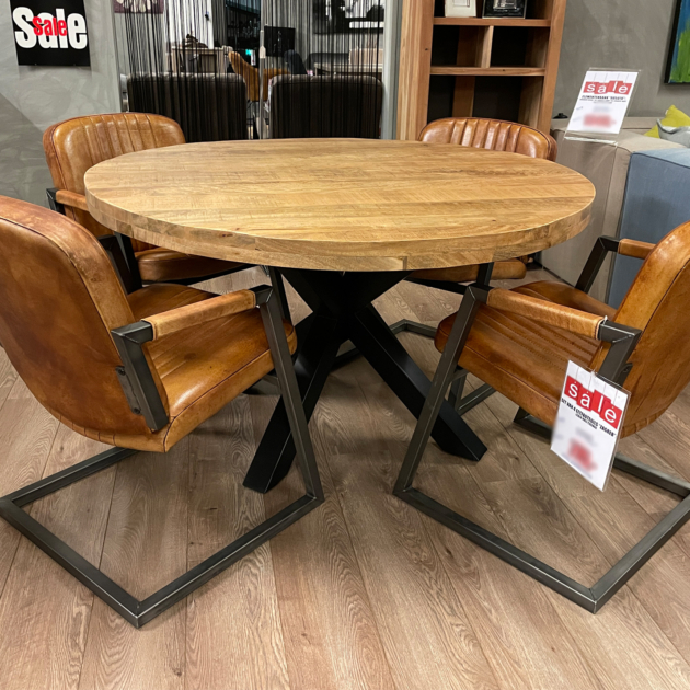 	Eettafel Bodi rond 130 mango	