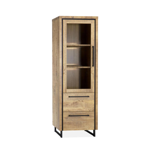Rimini 1 deur 2 lades vitrine kast lamulux