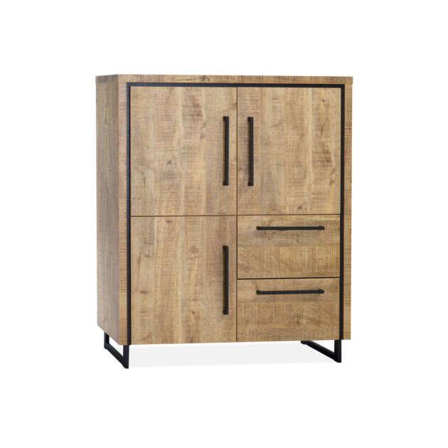 Rimini barkast 3 deuren 2 lades Lamulux