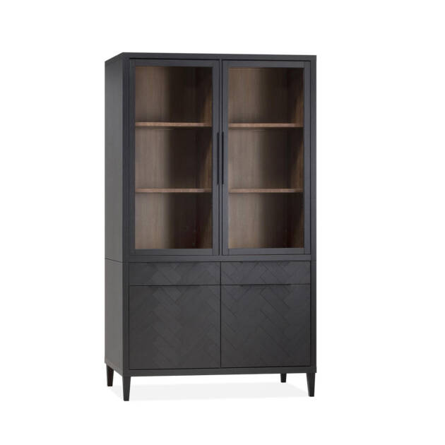 Gamma vitrinekast 2 glas 2 drs 2 lades Lamulux